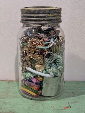 Jewelry Mystery Jar - Mix Of Vintage & Newer - All Wearable - Variety Of Styles!
